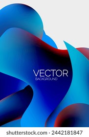 Vector abstract glowing shapes background