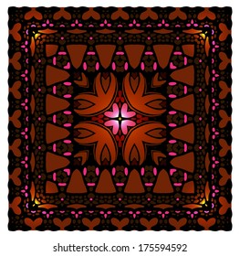 Vector abstract glowing square border background