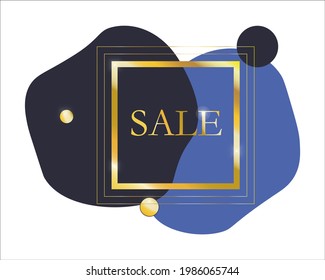 Marco de oro abstracto vectorial para ofertas de marketing