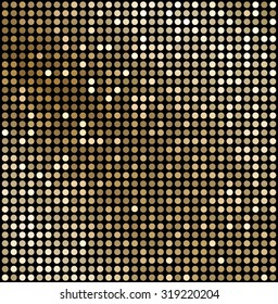 Vector Abstract gold mosaic background. Disco style