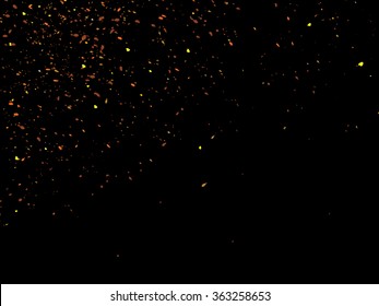 Vector abstract gold paint splatter brush black Background.
