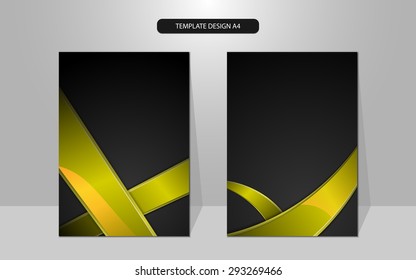 vector abstract gold stripes pattern cover design background