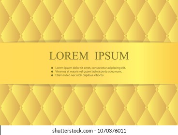 Vector abstract gold upholstery background. Can be used in cover design, book design, website background, CD cover, advertising.
