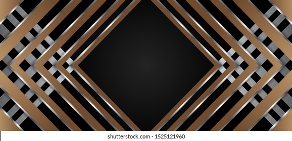 Vector abstract golden luxury background with geometric graphic elements for poster, flyer, digital board and concept design. Brown vector for cover design, book design, website, CD cover or advertise