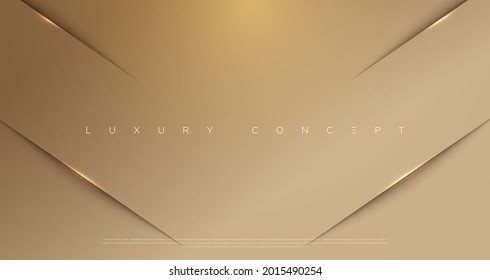 Vector abstracto de fondo dorado de lujo con elementos gráficos geométricos de luz, cortes, rayas, líneas, rondas para afiches, volante, tablero digital y diseño conceptual.