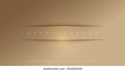 Vector abstract golden luxury backgrounds with light effected geometric graphic elements, cuts, stripes, lines, rounds for poster, flyer, digital board and concept design. - Shutterstock ID 2016023543