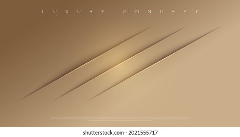 Vector abstracto de fondo dorado de lujo con elementos gráficos geométricos de luz, cortes, rayas, líneas, rondas para afiches, volante, tablero digital y diseño conceptual.