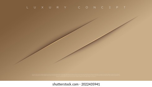 Vector abstract golden luxury backgrounds with light effected geometric graphic elements, cuts, stripes, lines, rounds for poster, flyer, digital board and concept design.