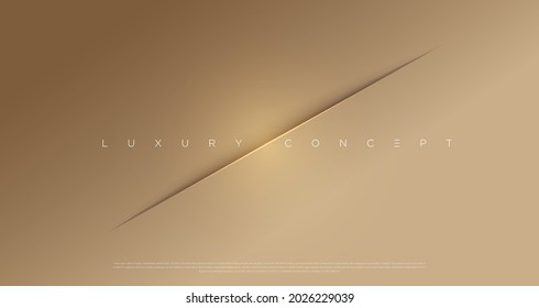 Vector abstract golden luxury backgrounds and light effected geometric graphic elements  cuts  stripes  lines  rounds for poster  flyer  digital board   concept design 