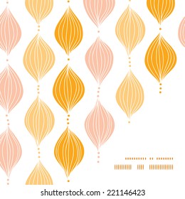 Vector abstract golden ogee frame corner pattern background