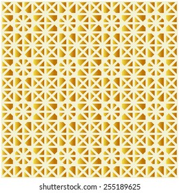 Vector abstract golden polygonal mosaic background. Pattern of geometric shapes. 
