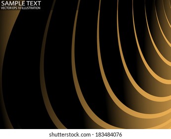 Vector abstract golden stripes background illustration - Abstract vector gold  web design  illustration