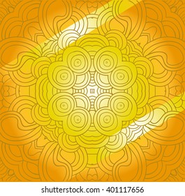 Vector abstract golden tracery. Can be used as card, invitation, adult coloring book, coloring page.     