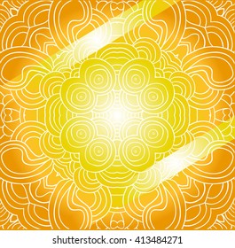 Vector abstract golden tracery. Can be used as card, invitation, adult coloring book, coloring page.    