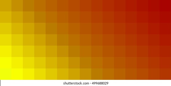 Vector Abstract Gradation Pixel Background. EPS 8. Blur Square Fond. Yellow, Orange And Brown Color. Diagonal Gradient.