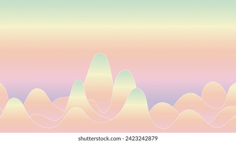 vector abstract gradient background, colorful waves