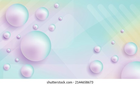 Vector abstract gradient background with volumetric 3d balls.
