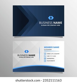 Vector Abstract Gradient Blue Business Card Template, can be used for business designs, presentation designs or any suitable designs.