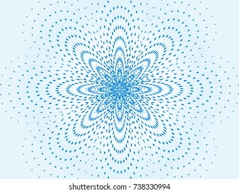 vector abstract gradient blue halftone flower background smooth facets design
