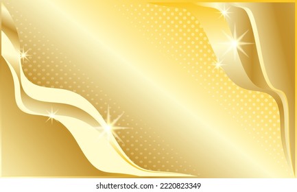Vector abstract gradient golden background with golden wave stripes