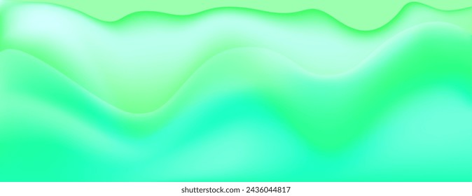 Vector abstract gradient green background. Colorful halftone smoke, smooth green bright gradient wave fon. Modern blur back. Suit for poster, cover, banner, brochure, website, sale