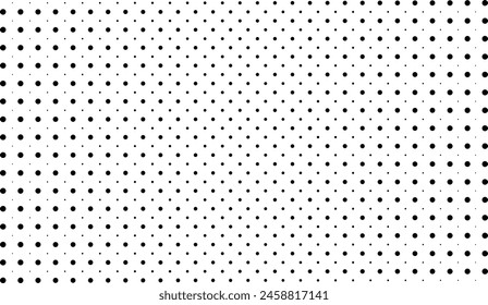 Vector Abstract Gradient Halftone Pattern Staggered Dots Overlay on Transparent Background