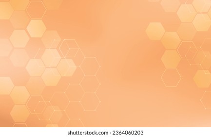 Vector abstract gradient hexagonal background.
