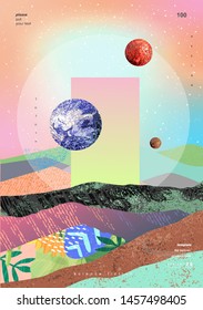 Vector abstract gradient illustration,  background for the cover of magazines about dreams, future, design and space, fancy, crazy poster