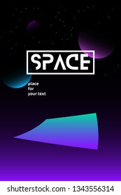Vector abstract gradient illustrations,universe. space. space trip. design. Backgrounds for the cover of magazines about dreams, future, design and space, fancy, crazy posters