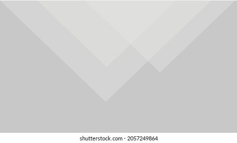 Vector abstract graphic design background. Light grey triangles from top of frame on darker grey background. Business. Copy space. 