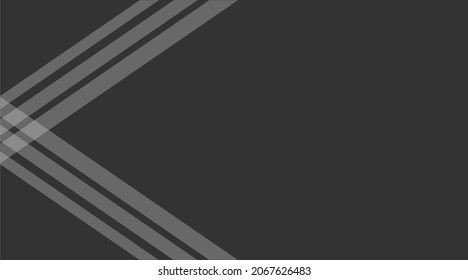 Vector abstract graphic design background. Light grey lines overlapping on left side of frame with dark grey background. Copy space.