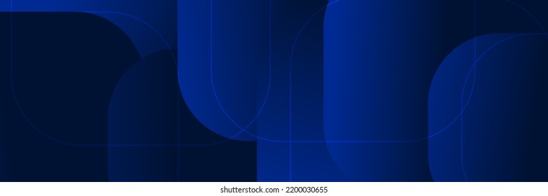 Vector abstract graphic design Banner blue technology background. 