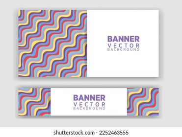 Vector abstract graphic design Banner. Vector horizontal banner template, abstract design.