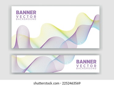 Vector abstract graphic design Banner. Vector horizontal banner template, abstract design.