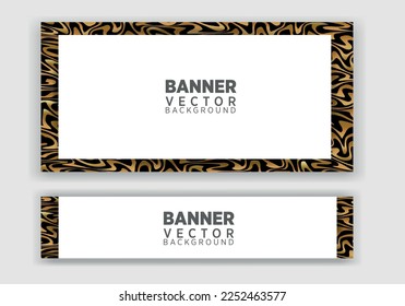 Vector abstract graphic design Banner. Vector horizontal banner template, abstract design.