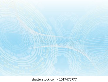 Vector abstract graphic design. Light blue geometric technology background - Shutterstock ID 1017473977