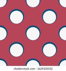 Vector abstract graphic design. Pink, red circles seamless pattern. Trendy vector illustration. Textile design texture. Seamless abstract retro pattern.