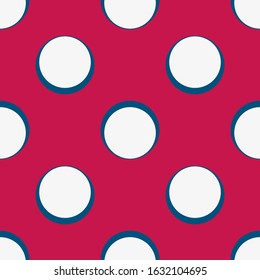 Vector abstract graphic design. Pink, red circles seamless pattern. Trendy vector illustration. Textile design texture. Seamless abstract retro pattern.