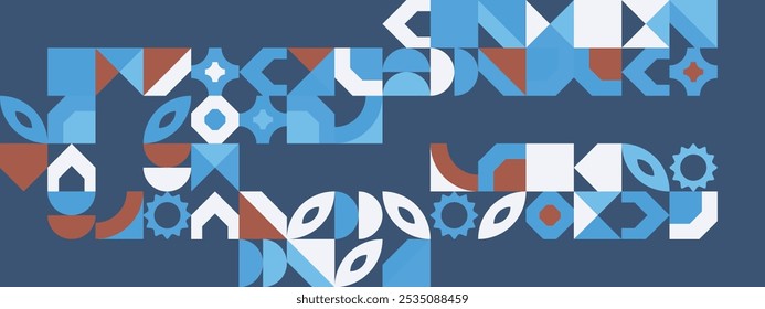 Vector abstract graphic presentation design mosaic pattern wallpaper background web template.