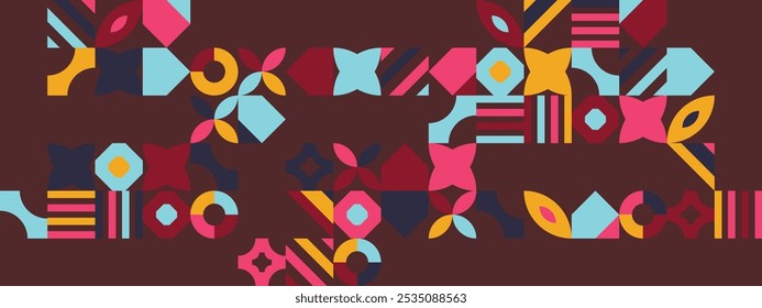 Vector abstract graphic presentation design mosaic pattern wallpaper background web template.