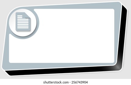vector abstract gray box and document symbol