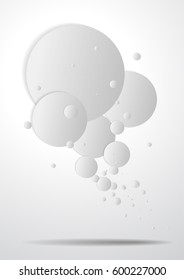 Vector : Abstract gray circles with shadow