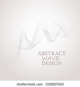 Vector Abstract gray curved lines background. Template brochure design