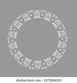 Vector abstract gray floral Art Nouveau style frame