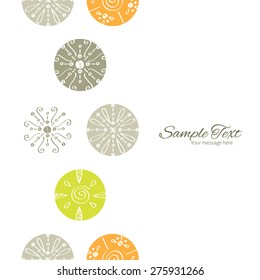 Vector Abstract Gray and Green Polka Dot Backgr Vertical Frame Seamless Pattern Background