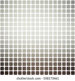 Vector abstract gray mosaic background with square tiles over white, square format.