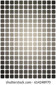Vector abstract gray mosaic background with rounded square tiles over white, vertical format.