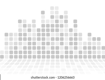 Vector : Abstract gray square on white background