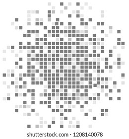 Vector : Abstract gray square on white background