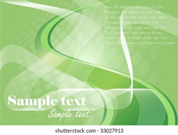 Vector abstract green background; clip-art